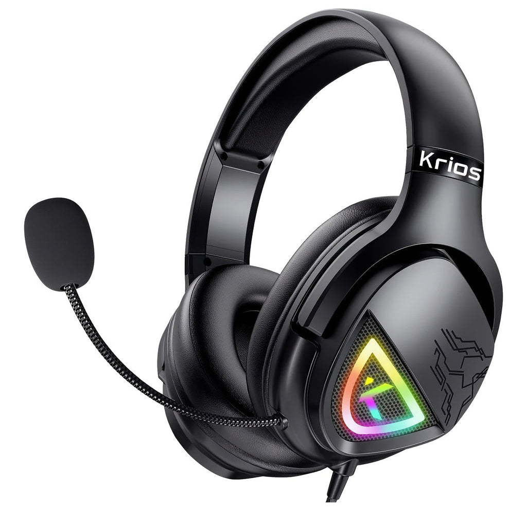 Gaming Headset with LED Light & Stereo Bass Mic